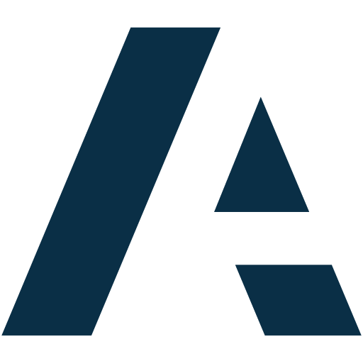 Anaplan favicon logo in dark mode, displaying a stylized 'A' on a transparent background.