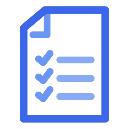 Blue checklist icon