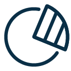 Pie Chart Dark Blue Icon