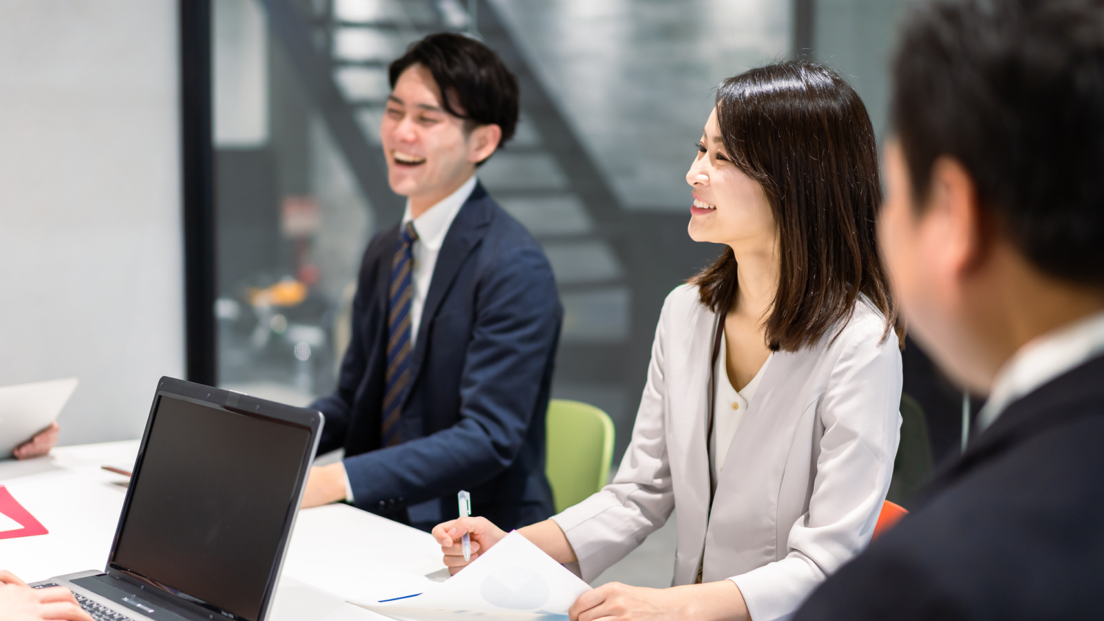 Employee smiling 