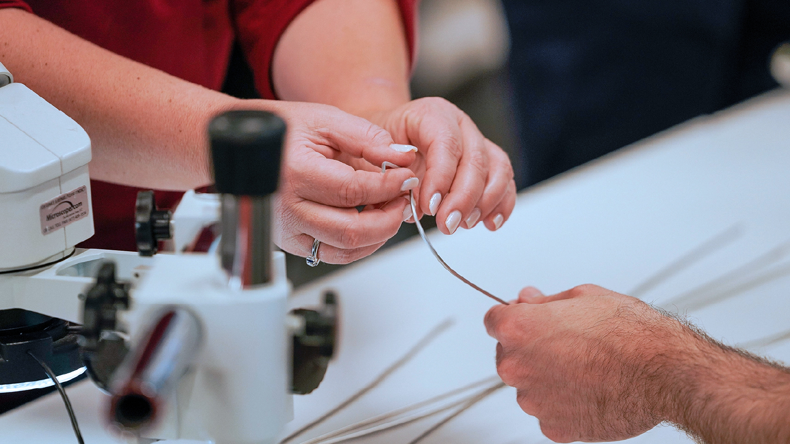 People working on medical devices at Penumbra