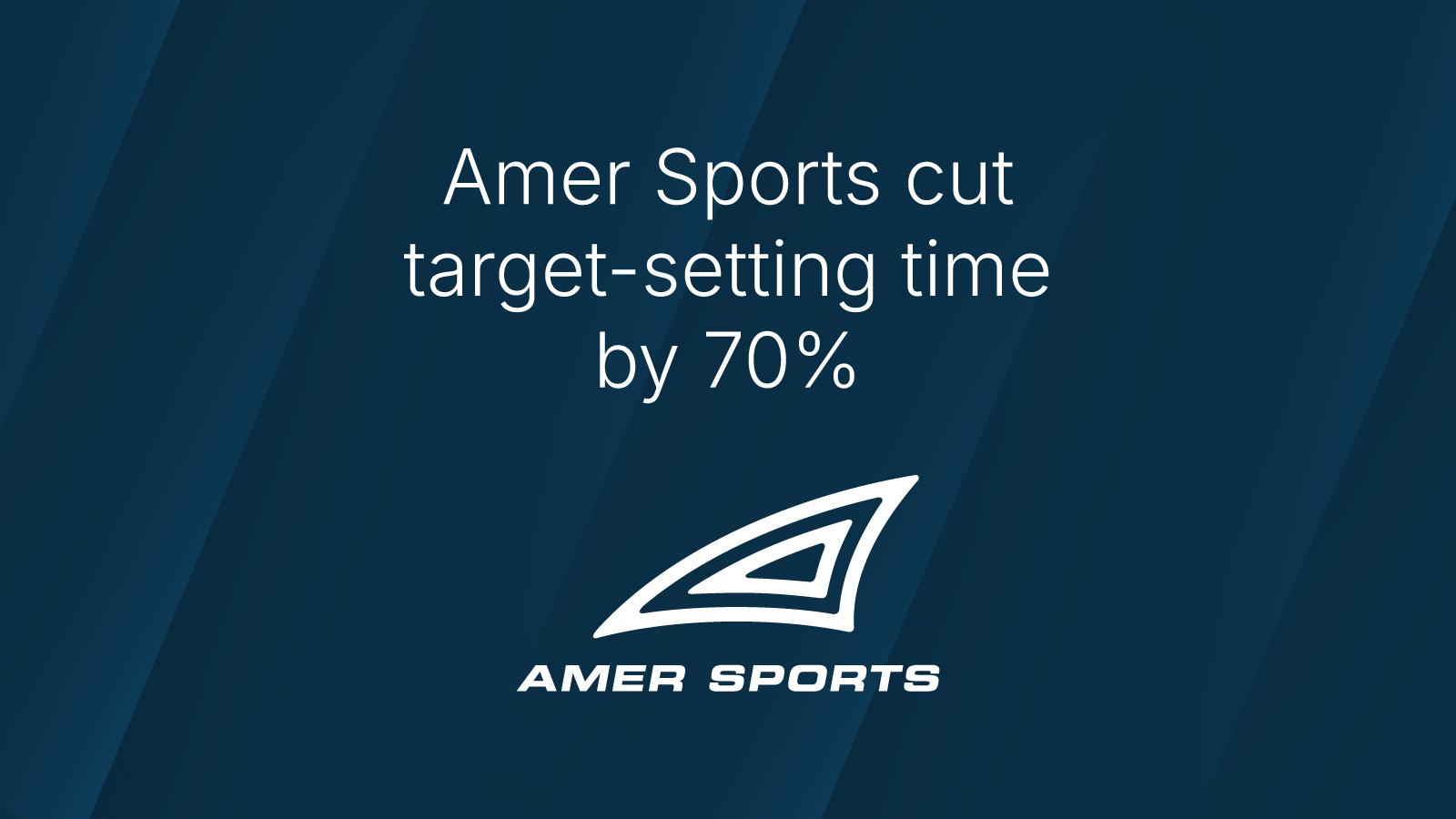 AMER Sports cut target-setting time by 70%. AMER SPORTS Logo