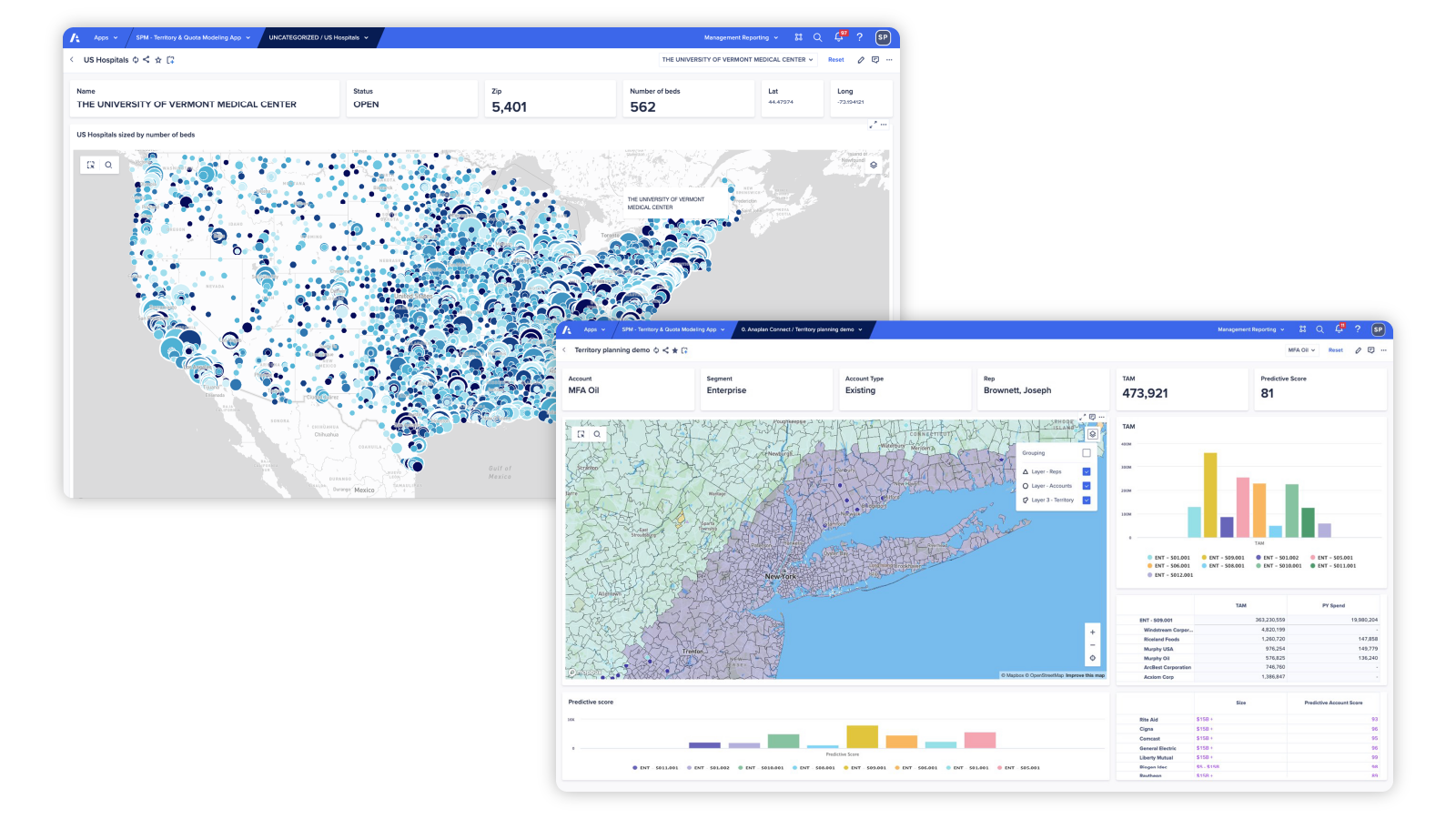 Anaplan Geo Mapping 製品の画像