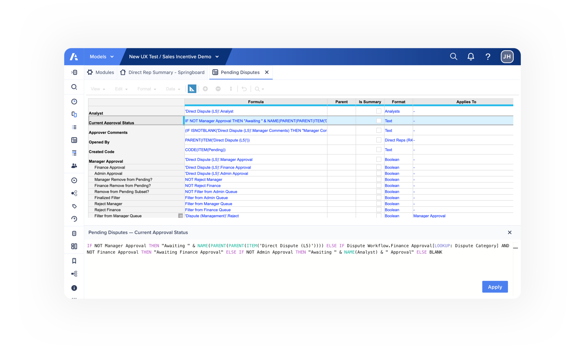 anaplan model builder